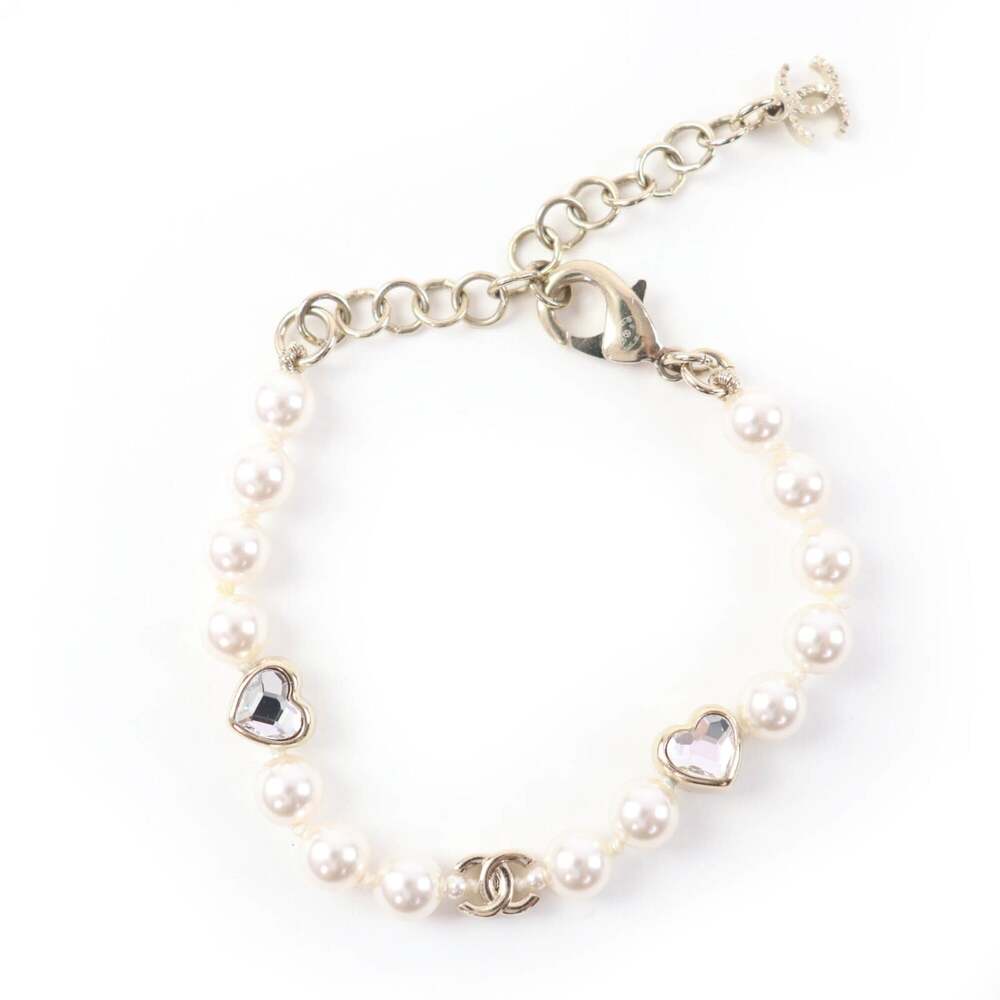 Chanel Cc Logo Heart Bracelet Metal #266417C10B